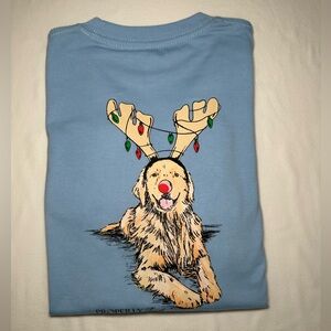 Boys Blue Long Sleeve Christmas T-Shirt